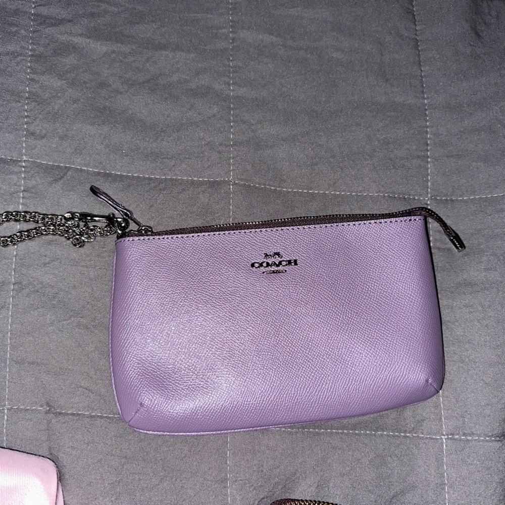 Purple coach wristlet